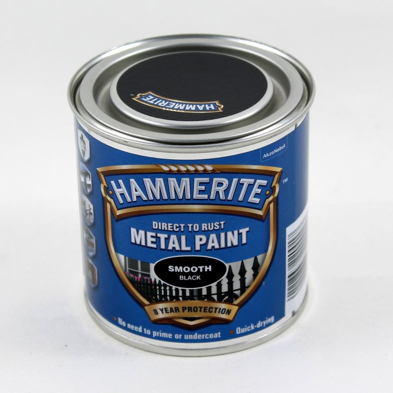 250ML HAMMERITE SMOOTH BLACK Middlewich