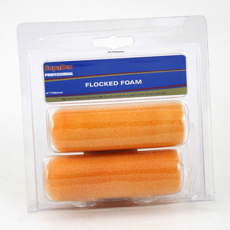 2 PCE REFL FOAM FLOCK PAINT ROLLER Middlewich