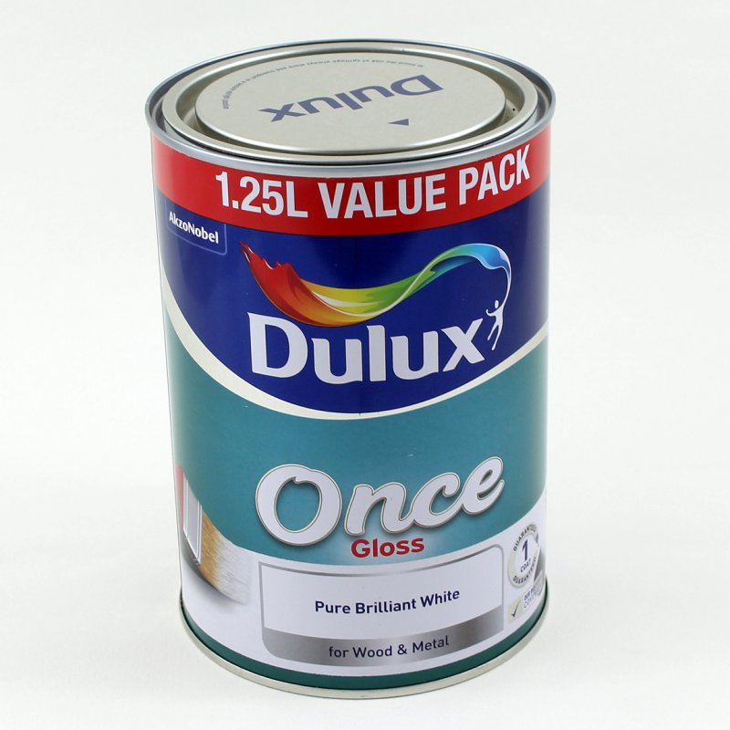 1.25LTR DULUX ONCE GLOSS PBW Middlewich