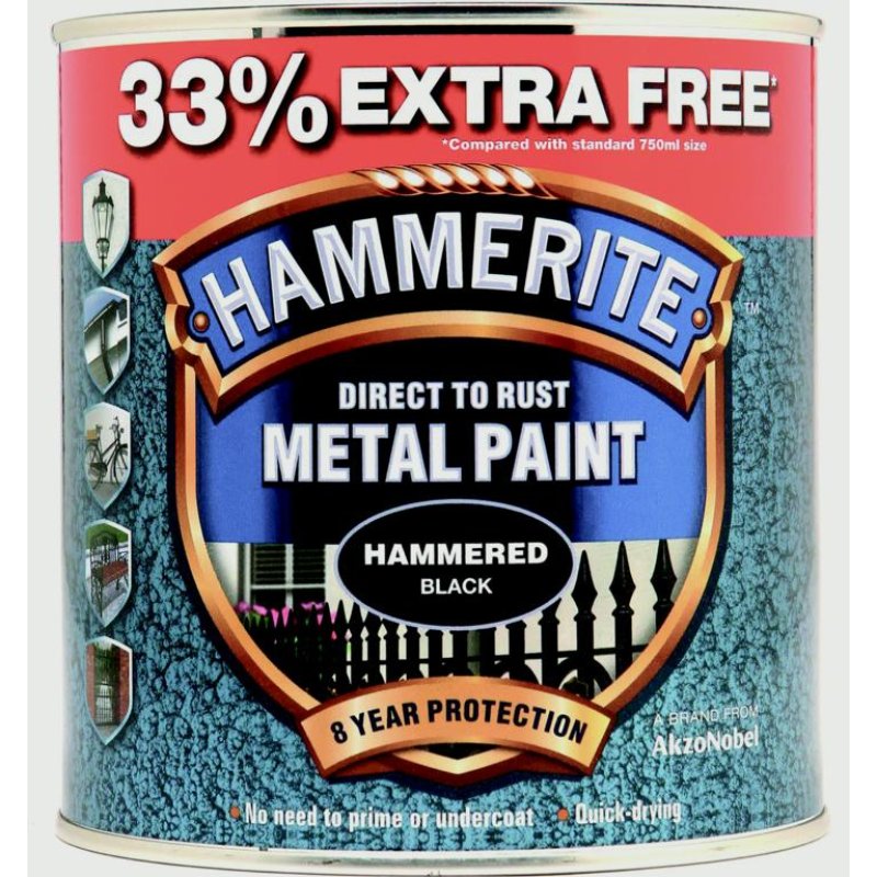 750ML HAMMERITE HAMMERED BLACK 33 Middlewich